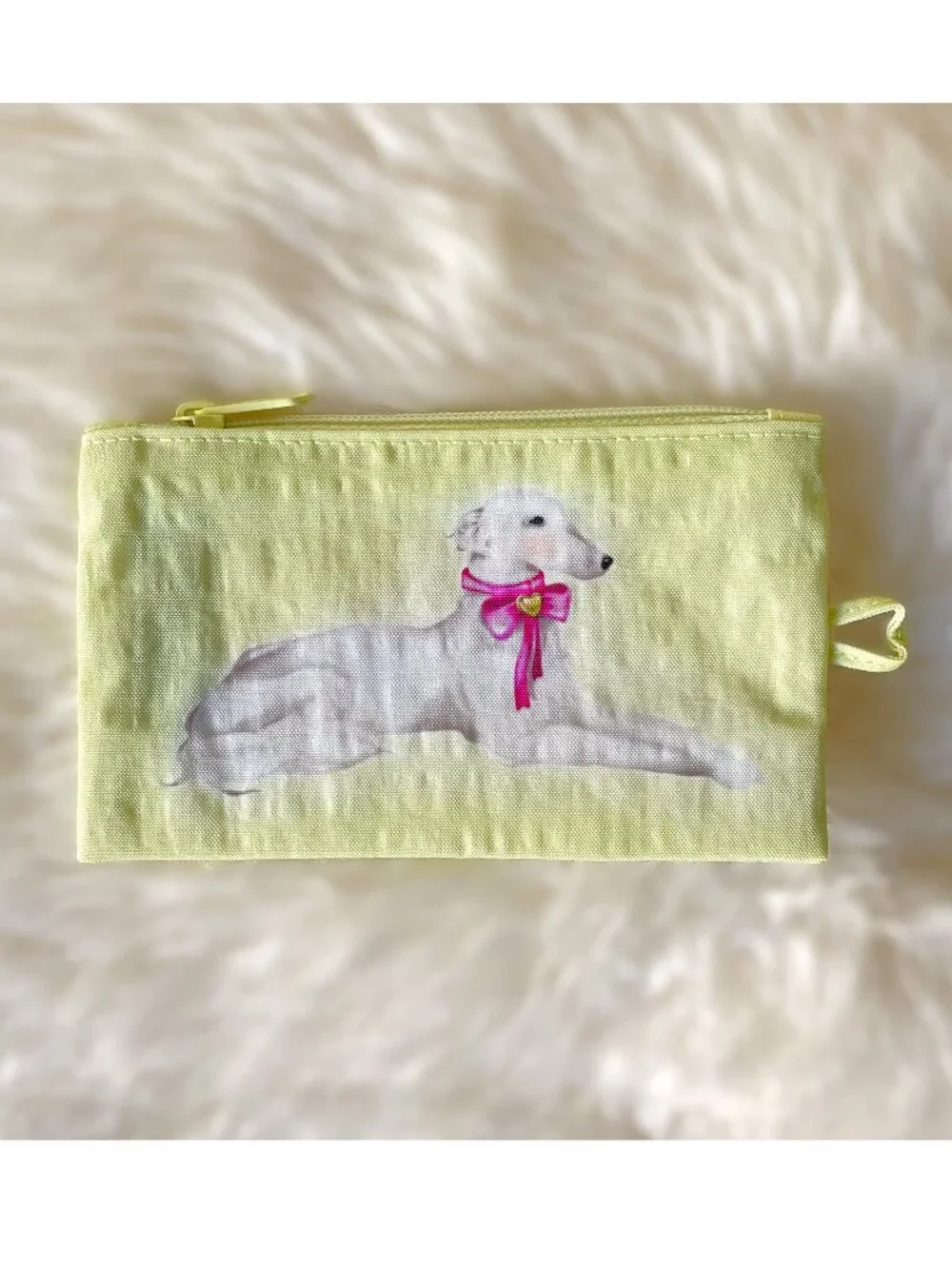 NWOT Baggu Go Pouch Small - Fancy Dog (Custard) (Fancy Animals)